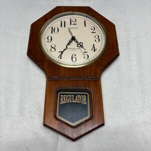 Ingraham Regulator Wall Clock Westminster Chime Quartz Wood USA Made- Untested